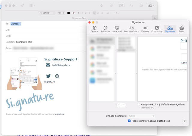 how to add signatures in apple mail